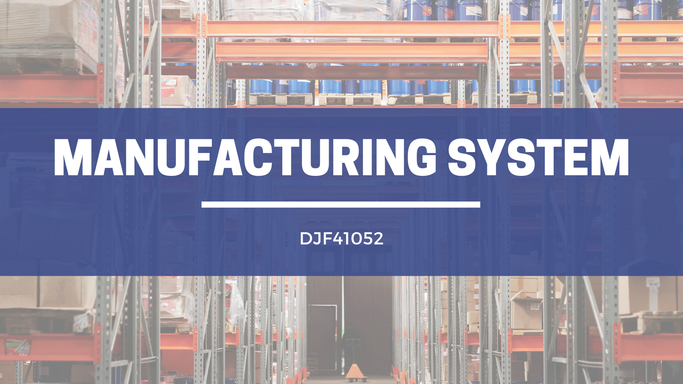 DJF41052 MANUFACTURING SYSTEM